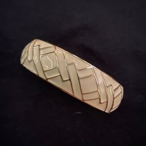 J. Crew Enamel and Gold Hinge Bracelet